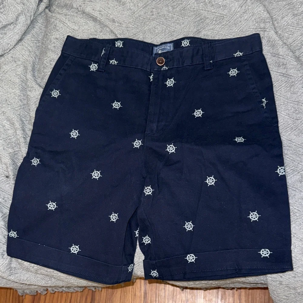 Nautical Navy Blue Men's Shorts GH Bass - Picture 1 of 1